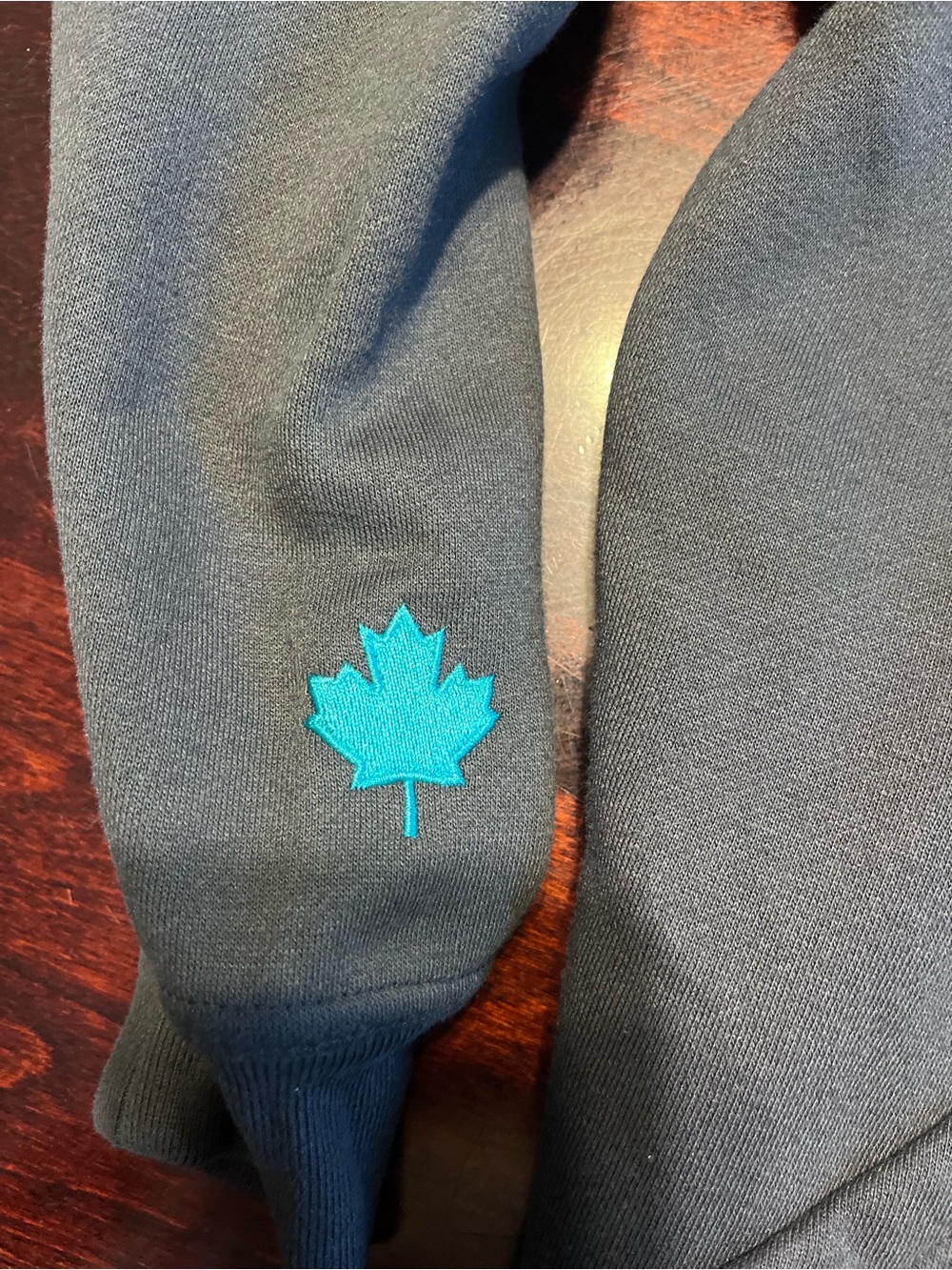 Bass Pro Shops navy  blue Pullover Hoodie with Teal Accents - Picture 4 of 7